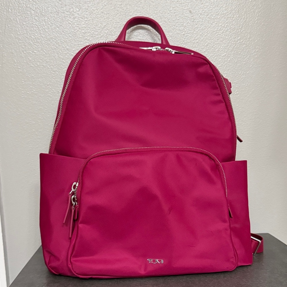 Preloved Tumi Voyager Rosie nylon backpack pink - Picture 1 of 13